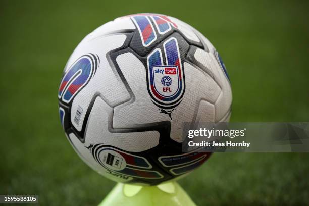Sky Bet Championship match ball during the Sky Bet Championship match between Rotherham United and Blackburn Rovers at AESSEAL New York Stadium on...