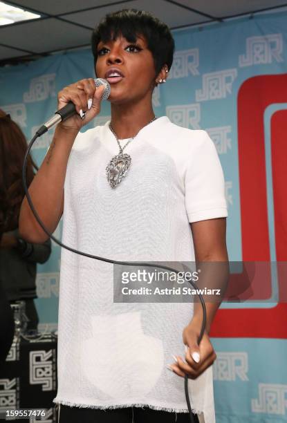 Singer Dawn Richard performs at J&R Music World on January 15, 2013 in New York City.