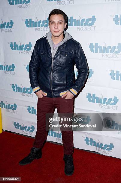 Actor Nick Leland attends the Thirst Project charity cocktail party at Lexington Social House on January 15, 2013 in Hollywood, California.