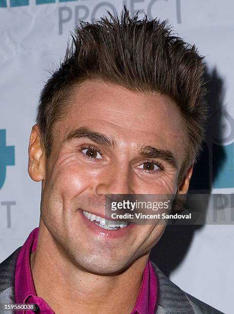 Fitness model Matt Christianer attends the Thirst Project charity cocktail party at Lexington Social House on January 15, 2013 in Hollywood,...