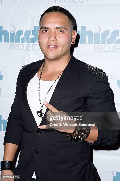 Singer Chris Rockstar attends the Thirst Project charity cocktail party at Lexington Social House on January 15, 2013 in Hollywood, California.