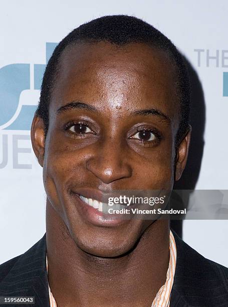 Actor Shaka Smith attends the Thirst Project charity cocktail party at Lexington Social House on January 15, 2013 in Hollywood, California.