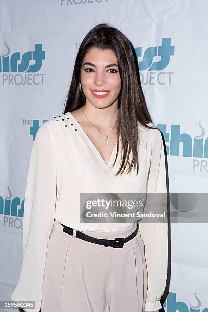 Andrea Roiz attends the Thirst Project charity cocktail party at Lexington Social House on January 15, 2013 in Hollywood, California.