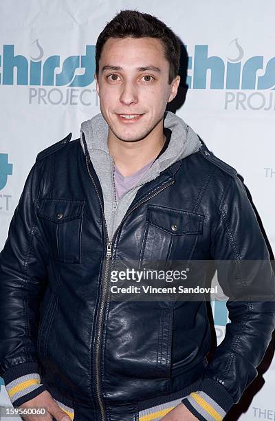 Actor Nick Leland attends the Thirst Project charity cocktail party at Lexington Social House on January 15, 2013 in Hollywood, California.