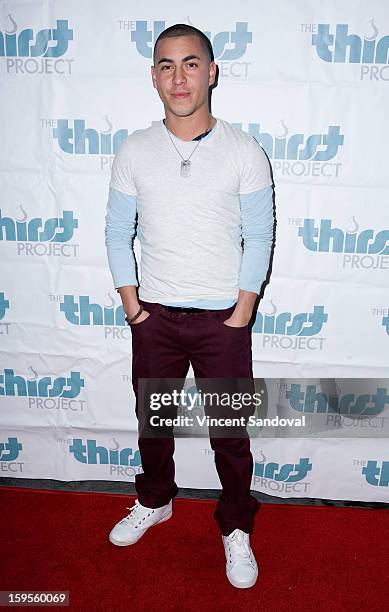 Actor Christian Campos attends the Thirst Project charity cocktail party at Lexington Social House on January 15, 2013 in Hollywood, California.