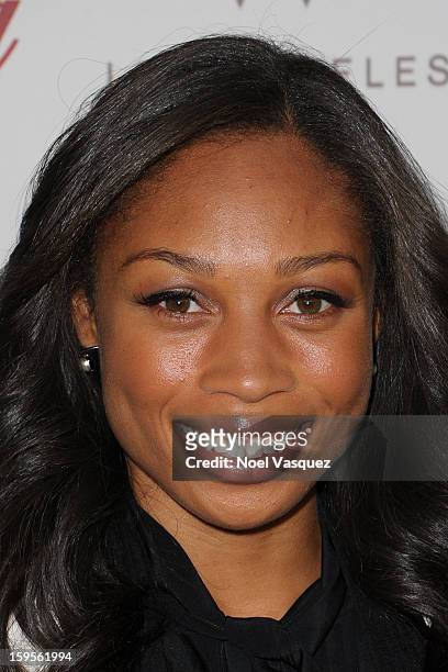 Allyson Felix attends the 'Gold Meets Golden' event hosted at Equinox on January 12, 2013 in Los Angeles, California.
