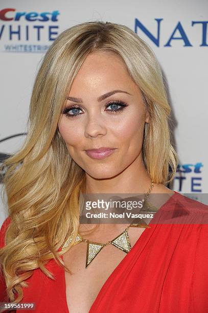 Laura Vandervoort attends the "Gold Meets Golden" event hosted at Equinox on January 12, 2013 in Los Angeles, California.