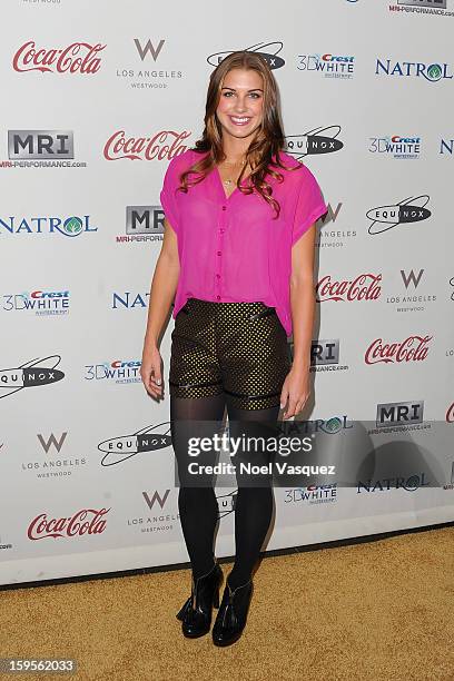 Alex Morgan attends the "Gold Meets Golden" event hosted at Equinox on January 12, 2013 in Los Angeles, California.