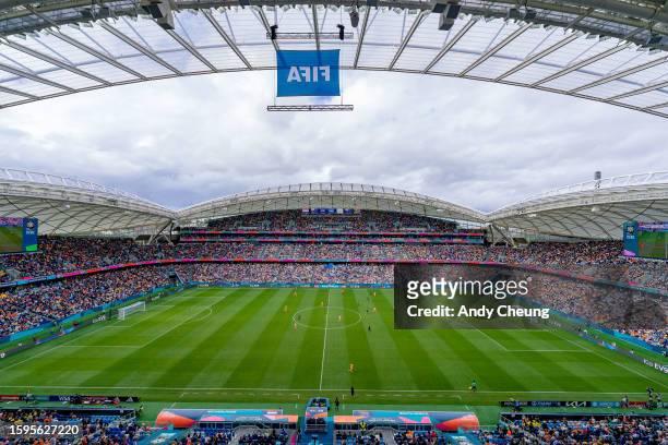 General view during the FIFA Women's World Cup Australia & New Zealand 2023 Round of 16 match between Netherlands and South Africa at Sydney Football...