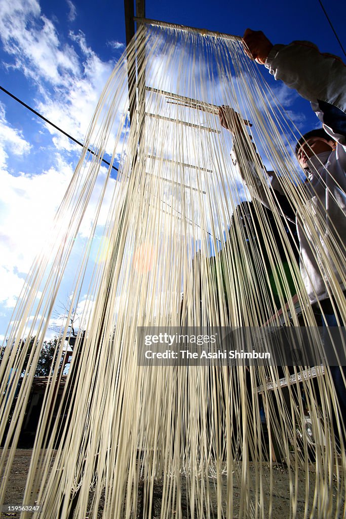 Somen Noodle Production In Kagawa