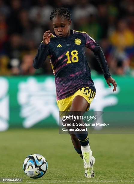 Colombia's Linda Caicedo during the FIFA Women's World Cup Australia & New Zealand 2023 Quarter Final match between England and Colombia at Stadium...