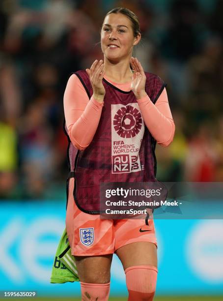 England's Mary Earps during the FIFA Women's World Cup Australia & New Zealand 2023 Quarter Final match between England and Colombia at Stadium...