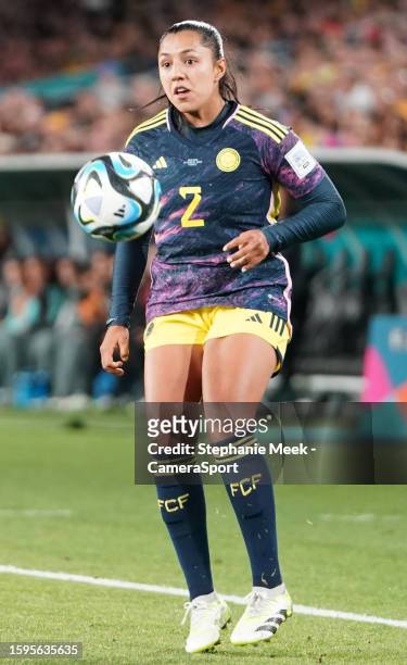 Colombia's Manuela Vanegas during the FIFA Women's World Cup Australia & New Zealand 2023 Quarter Final match between England and Colombia at Stadium...