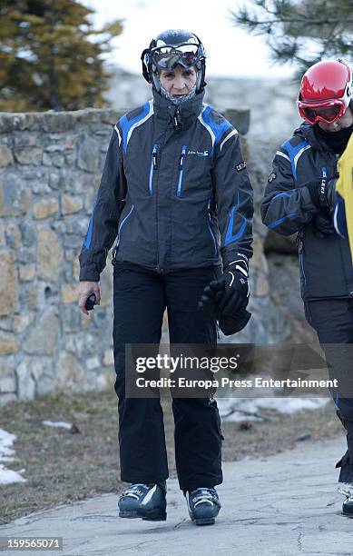 Princess Elena of Spain is seen on December 28, 2012 in Baqueira Beret, Spain.