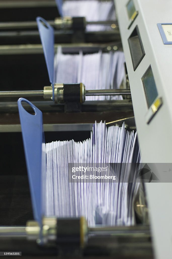 Spanish Postal Service Operations Inside A Correos SA Distribution Center