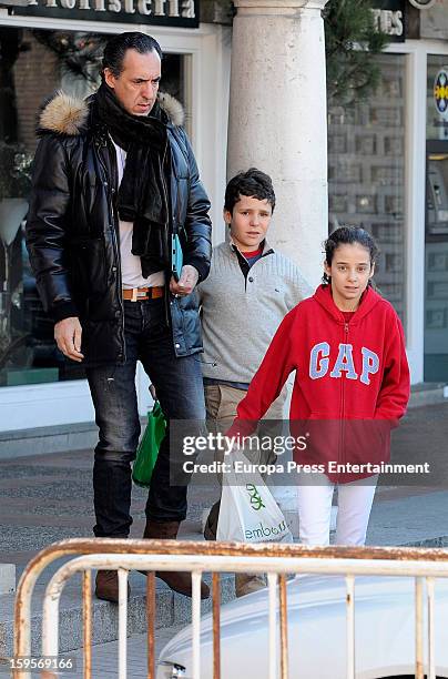 Jaime de Marichalar, his daughter Victoria Federica Marichalar and his son Felipe Juan Froilan Marichalar are seen on January 3, 2013 in Madrid,...