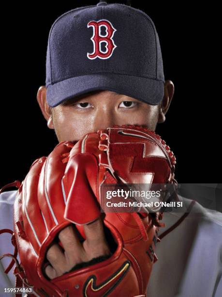 Pitcher Daisuke Matsuzaka is photographed for Sports Illustrated on March 15, 2007 in Fort Myers, Florida. PUBLISHED IMAGE. CREDIT MUST READ: Michael...