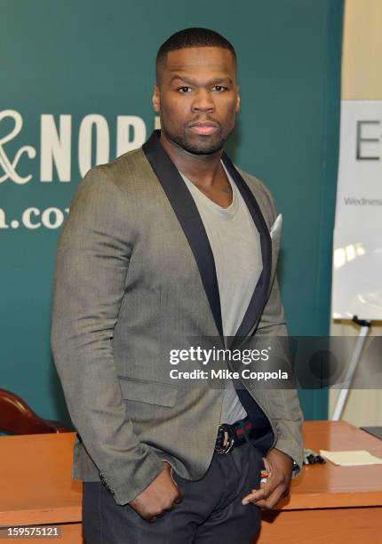 Rapper 50 Cent promotes his new book "Formula 50: A 6-Week Workout and Nutrition Plan That Will Transform Your Life" at Barnes & Noble, 5th Avenue on...