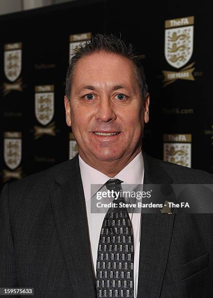 Kenny Sansom attends the official launch to mark the FA's 150th Anniversary Year at the Grand Connaught Rooms on January 16, 2013 in London, England.