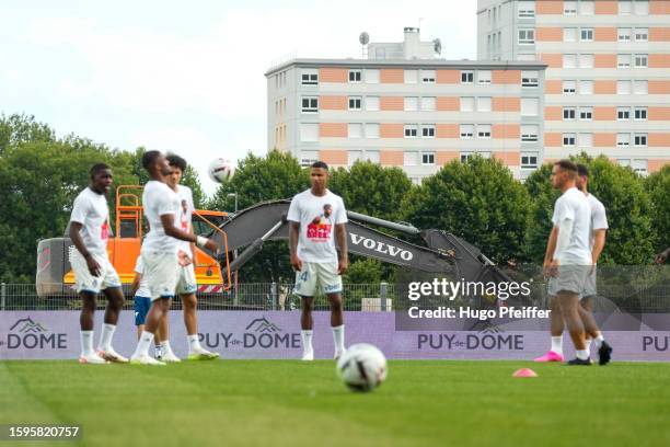 Illustration during the Ligue 1 Uber Eats match between Clermont Foot 63 and Monaco at Stade Gabriel-Montpied on August 13, 2023 in Clermont-Ferrand,...