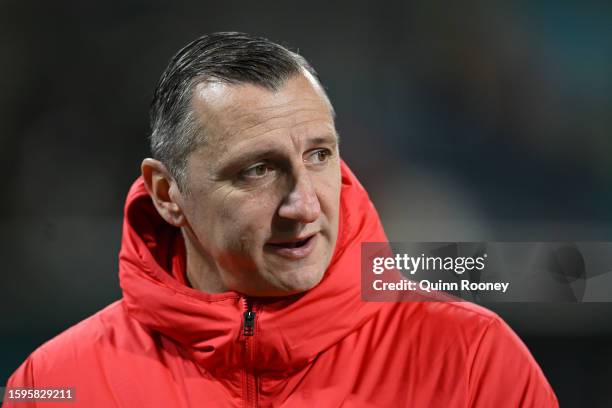 Vlatko Andonovski, Head Coach of USA, is seen prior to the FIFA Women's World Cup Australia & New Zealand 2023 Round of 16 match between Sweden and...