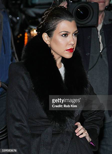 Kourtney Kardashian visits "Late Show With David Letterman" at Ed Sullivan Theater on January 16, 2013 in New York City.