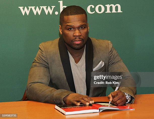 Cent, aka Curtis Jackson promotes his new book "Formula 50: A 6-Week Workout and Nutrition Plan That Will Transform Your Life" at Barnes & Noble, 5th...