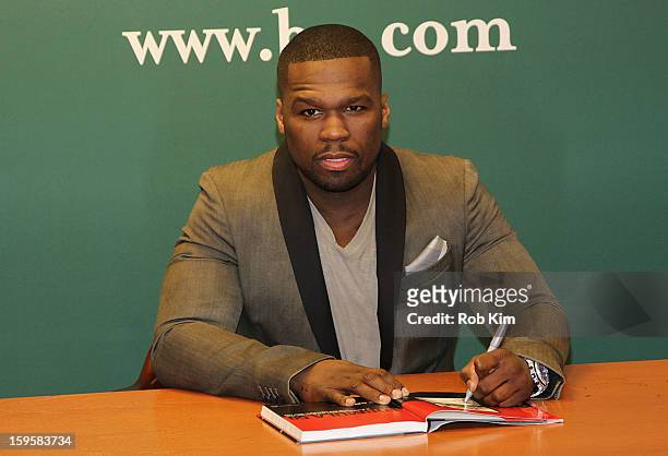 Cent, aka Curtis Jackson promotes his new book "Formula 50: A 6-Week Workout and Nutrition Plan That Will Transform Your Life" at Barnes & Noble, 5th...