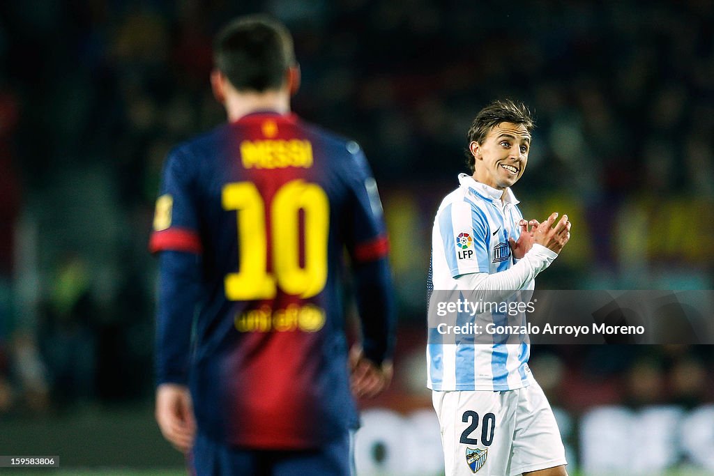 Barcelona FC v Malaga CF - Copa del Rey Quarter Final