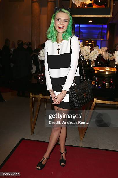 Bonnie Strange attends Basler Autumn/Winter 2013/14 fashion show during Mercedes-Benz Fashion Week Berlin at Hotel De Rome on January 16, 2013 in...