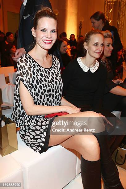 Miriam Langenscheidt attends Basler Autumn/Winter 2013/14 fashion show during Mercedes-Benz Fashion Week Berlin at Hotel De Rome on January 16, 2013...