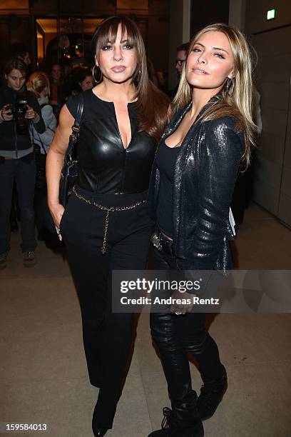 Simone Thomalla and Sophia Thomalla attend Basler Autumn/Winter 2013/14 fashion show during Mercedes-Benz Fashion Week Berlin at Hotel De Rome on...