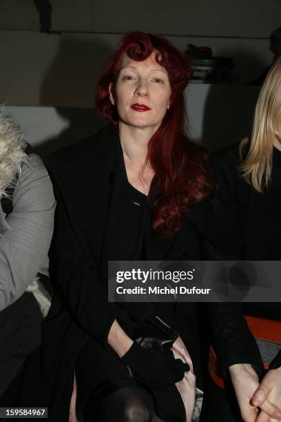 Betony Vernon attends the Mugler Men Autumn / Winter 2013 show as part of Paris Fashion Week on January 16, 2013 in Paris, France.