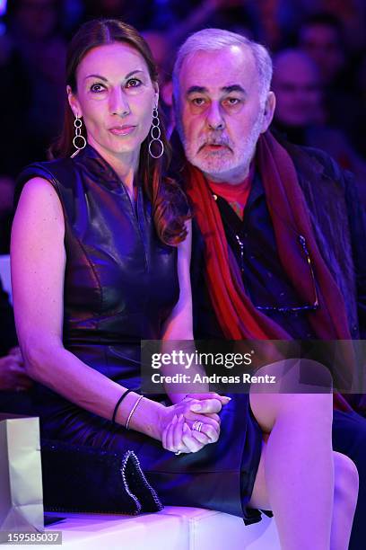 Dagmar Koegel and Udo Walz attend Basler Autumn/Winter 2013/14 fashion show during Mercedes-Benz Fashion Week Berlin at Hotel De Rome on January 16,...