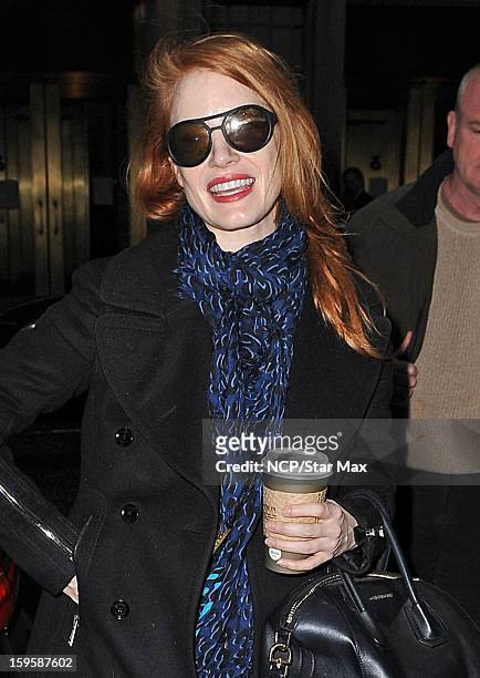 Actress Jessica Chastain as seen on January 16, 2013 in New York City.