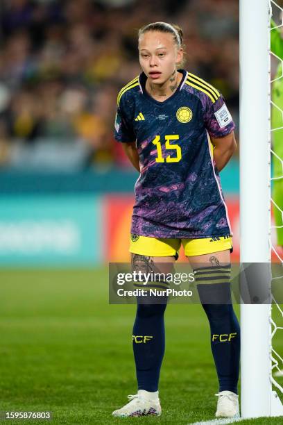 Ana Maria Guzman Zapata of Colombia and Deportivo Pereira in action during the FIFA Women's World Cup Australia &amp; New Zealand 2023 Quarter Final...