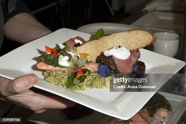 Food prepared by Lucques chef Suzanne Goin which will be served at the 19th annual SAG Awards during menu tasting event at Lucques Restaurant on...