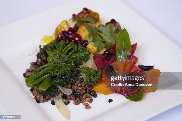 Food prepared by Lucques chef Suzanne Goin which will be served at the 19th annual SAG Awards during menu tasting event at Lucques Restaurant on...