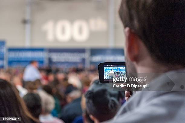 General view of atmosphere at New Jersey Governor Chris Christie's 100th Town Hall Meeting at St. Mary's Parish Center on January 16, 2013 in...