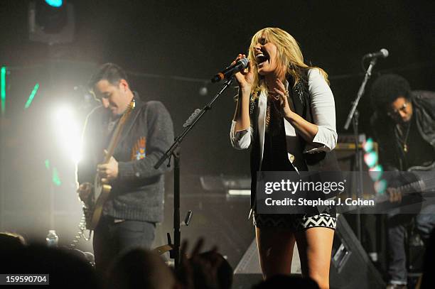 Grace Potter of Grace Potter & The Nocturnals performs at Brown Theatre on January 16, 2013 in Louisville, Kentucky.