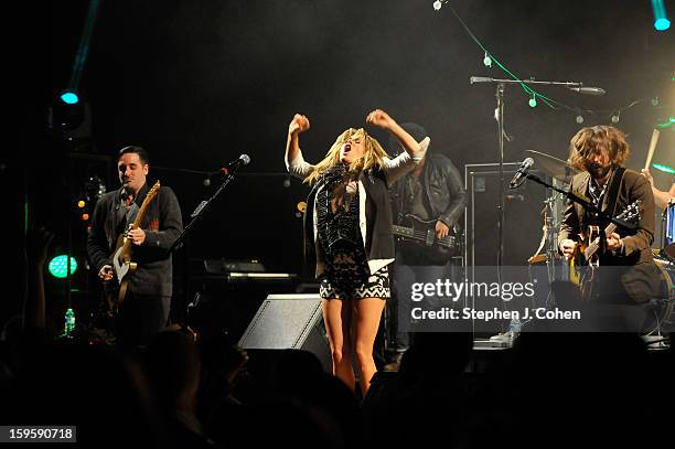 Grace Potter of Grace Potter & The Nocturnals performs at Brown Theatre on January 16, 2013 in Louisville, Kentucky.