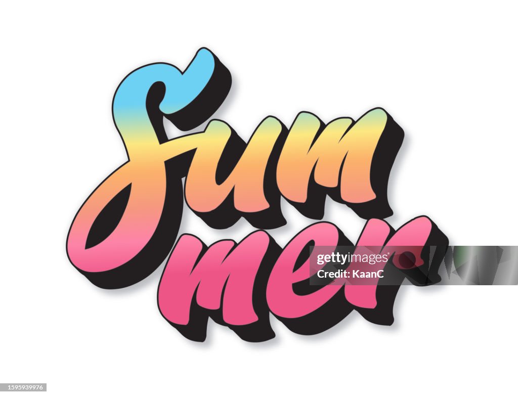 Summer Lettering. Retro style lettering stock illustration. Invitation or greeting card stock illustration