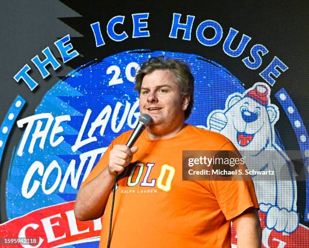 Comedian Tim Dillon performs at The Ice House Comedy Club on August 05, 2023 in Pasadena, California.