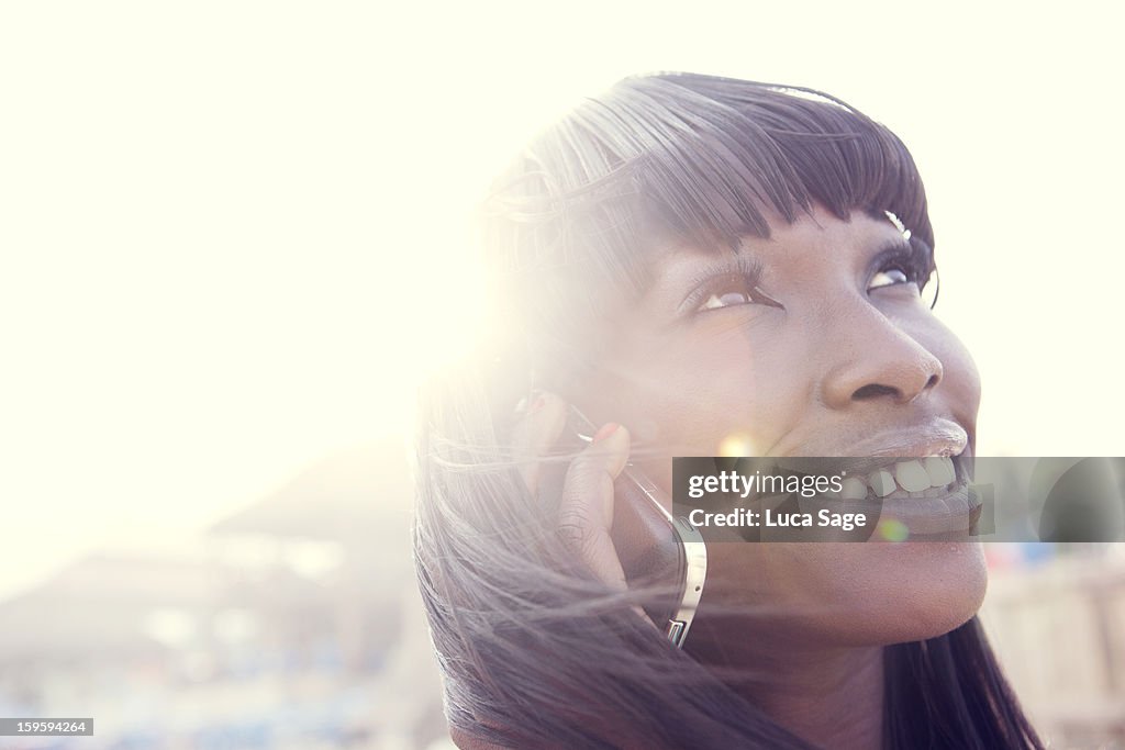 Woman on mobile phone