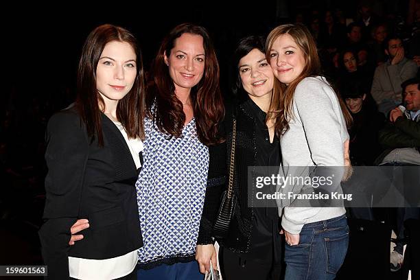 Nora von Waldstaetten, Natalia Woerner, Jasmin Tabatabei and Alexandra Maria Lara, attend Schumacher Autumn/Winter 2013/14 Fashion Show during...