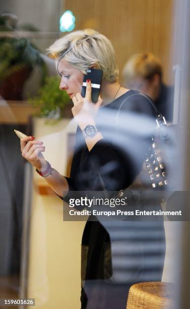 Ex Formula 1 driver Maria de Villota is seen on January 16, 2013 in Madrid, Spain. Maria de Villota, 32 years old, lost her right eye and suffered...