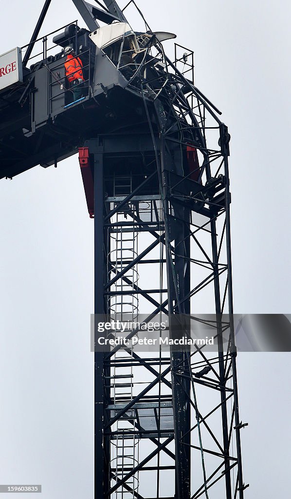 The Helicopter Crash Investigation Continues In Vauxhall