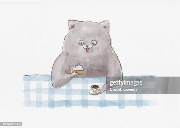 76 Fat Cartoon Cat Stock Photos, High-Res Pictures, And Images - Getty  Images