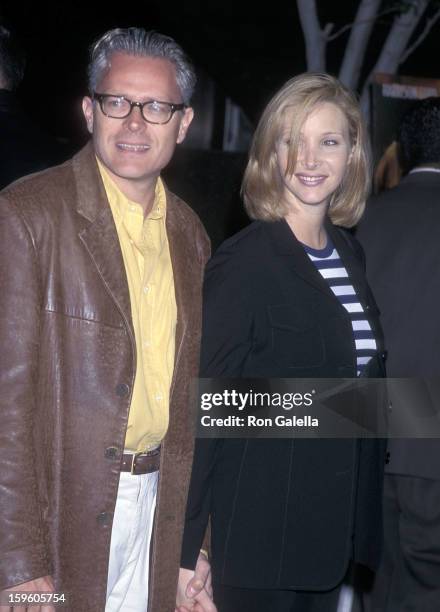 Actress Lisa Kudrow and husband Michel Stern attend the "Six Days Seven Nights" Westwood Premiere on June 8, 1998 at the Avco Center Cinemas in...