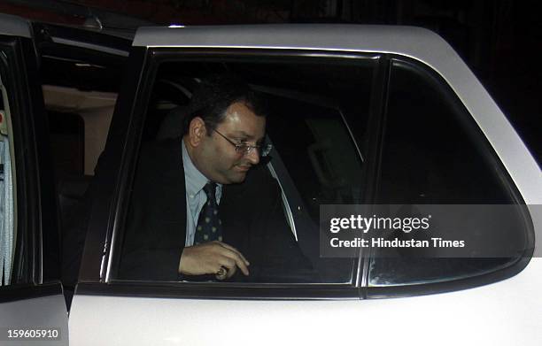 Cyrus Pallonji Mistry, Chairman of India's leading business conglomerate, Tata Group, leaves Udyog Bhawan after meeting with Anand Sharma, Union...